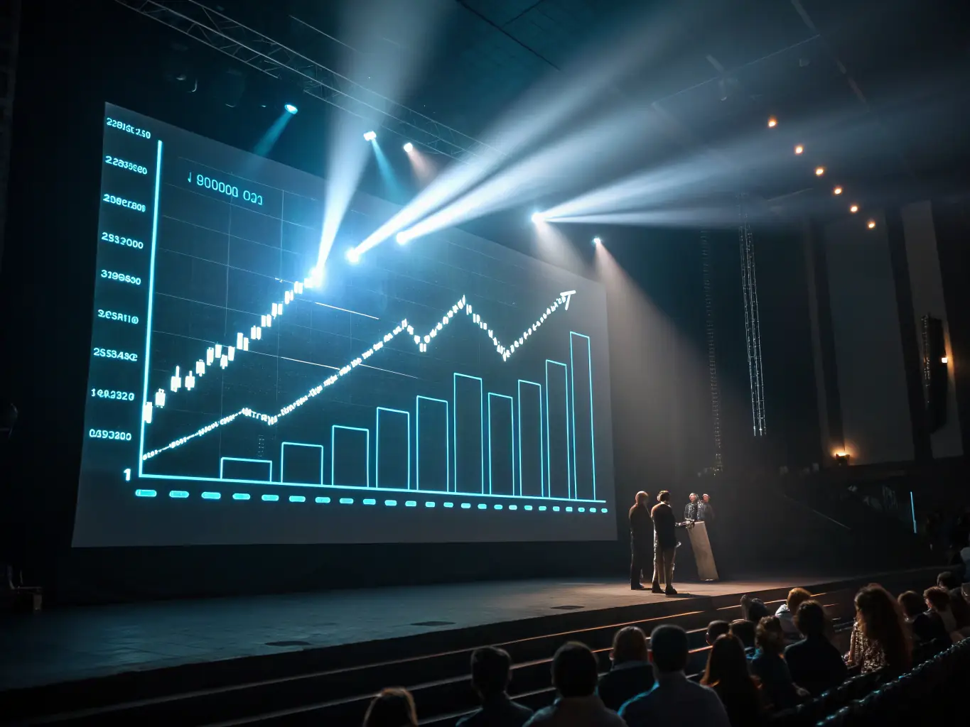 An image showing a graph trending upwards, symbolizing increased profitability, with pharmaceutical products subtly placed in the background.