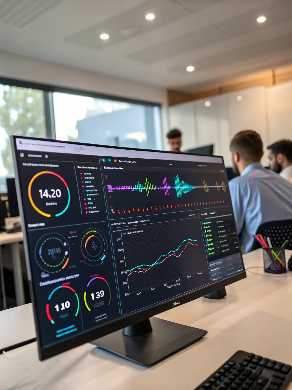 A graphical representation of real-time analytics and reporting dashboards within the ContractRX platform, showcasing the ability to monitor GTN performance.